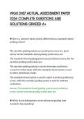 WGU D187 ACTUAL ASSESSMENT PAPER&NewLine;2026 COMPLETE QUESTIONS AND&NewLine;SOLUTIONS GRADED A&plus;