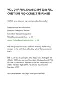 WGU D187 FINAL EXAM SCRIPT 2026 FULL&NewLine;QUESTIONS AND CORRECT RESPONSES