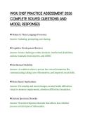WGU D187 PRACTICE ASSESSMENT 2026&NewLine;COMPLETE SOLVED QUESTIONS AND&NewLine;MODEL RESPONSES
