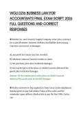 WGU D216 BUSINESS LAW FOR&NewLine;ACCOUNTANTS FINAL EXAM SCRIPT 2026&NewLine;FULL QUESTIONS AND CORRECT&NewLine;RESPONSES