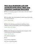 WGU D216 BUSINESS LAW FOR&NewLine;ACCOUNTANTS FINAL PREP 2026&NewLine;VERIFIED ANSWERS INCLUDED
