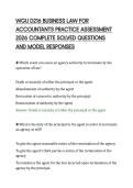 WGU D216 BUSINESS LAW FOR&NewLine;ACCOUNTANTS PRACTICE ASSESSMENT&NewLine;2026 COMPLETE SOLVED QUESTIONS&NewLine;AND MODEL RESPONSES