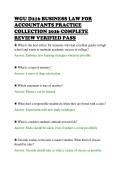 WGU D216 BUSINESS LAW FOR&NewLine;ACCOUNTANTS PRACTICE&NewLine;COLLECTION 2026 COMPLETE&NewLine;REVIEW VERIFIED PASS