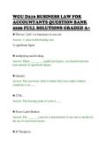 WGU D216 BUSINESS LAW FOR&NewLine;ACCOUNTANTS QUESTION BANK&NewLine;2026 FULL SOLUTIONS GRADED A&plus;