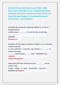AHA BLS Study Guide Exam &lpar;Latest 2026&rpar; &vert;&vert; Most &NewLine;Recent Exam 2026-2027 Actual  Complete Real Exam &NewLine;Questions And Correct Answers &lpar;Verified Answers by &NewLine;Expert&rpar; Already Graded A&plus; &vert;Guaranteed Success&excl;&excl; &NewLine;Newest Exam &vert; Just Released&excl;&excl; 