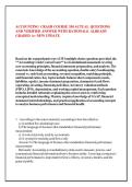 ACCOUNTING CRASH COURSE 350 ACTUAL QUESTIONS &NewLine;AND VERIFIED ANSWER WITH RATIONALE ALREADY &NewLine;GRADED A&plus; NEW UPDATE