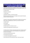 CPJE Clinical with correct answers 100&percnt; 2026