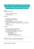 AQA A LEVEL BIOLOGY 7402&sol;2 Paper 2 June 2025 Actual Exam 2026&sol;2027 &vert; Complete Exam-Style Questions with Detailed Rationales &vert; Pass Guaranteed &ndash; A&plus; Graded