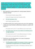 CHESP &lpar;CERTIFIED HEALTHCARE ENVIRONMENTAL SERVICES &NewLine;PROFESSIONAL&rpar; EXAM AND PRACTICE EXAM NEWEST 2026 &NewLine;COMPLETE REAL EXAM QUESTIONS AND CORRECT VERIFIED &NewLine;ANSWERS&sol; ALREADY GRADED A&plus;&vert; CHESP EXAM PREP &lpar;MOST &NewLine;RECENT&excl;&excl;&rpar;