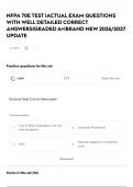 NFPA 70E TEST &vert;ACTUAL EXAM QUESTIONS WITH WELL DETAILED CORRECT ANSWERS&vert;GRADED A&plus;&vert;BRAND NEW 2026&sol;2027 UPDATE