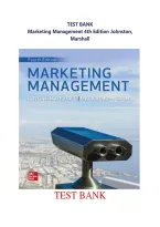 Test Bank for Marketing Management&comma; 4th Edition by Johnston & Marshall