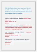 CSIA Certification Exam &vert;&vert; Most Recent Exam 2026-2027 &NewLine;Actual  Complete Real Exam Questions And Correct Answers &NewLine;&lpar;Verified Answers by Expert&rpar; Already Graded A&plus; &vert; Guaranteed &NewLine;Success&excl;&excl; Newest Exam &vert; Just Released&excl;&excl;