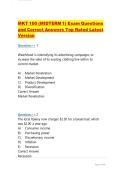 MKT 100 &lpar;MIDTERM 1&rpar; Exam Questions and Correct Answers Top Rated Latest Version&period;