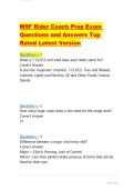 MSF Rider Coach Prep Exam Questions and Answers Top Rated Latest Version
