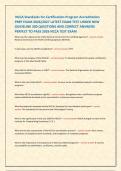 NCCA Standards for Certification Program Accreditation &NewLine;PREP EXAM 2026&sol;2027 LATEST EXAM TEST UNDER NEW &NewLine;GUIDELINE 300 QUESTIONS AND CORRECT ANSWERS &NewLine;PERFECT TO PASS 2026 NCCA TEST EXAM