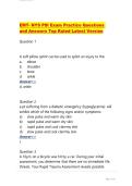 EMT- NYS PSI Exam Practice Questions and Answers Top Rated Latest Version