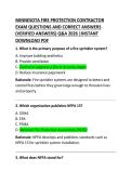 Minnesota Fire Protection Contractor Exam Questions and Correct Answers