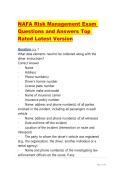 NAFA Risk Management Exam Questions and Answers Top Rated Latest Version&period;