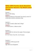 NAFA CAFS Practice Exam Questions and Correct Answers Top Rated Latest Version&period;