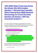 100&percnt; NR566 Week 8 Finals Exam Review Due October 25th 2026 Complete Questions 