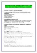ATI RN PEDIATRIC NURSING PROCTORED EXAM  WITH NGN &lpar;70 SCREENSHOT QUESTIONS&rpar;-  LATEST 2025 RETAKE