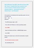 Dell Certification Test 2026 &vert;&vert; Most Recent Exam 2026&NewLine;2027 Actual  Complete Real Exam Questions And &NewLine;Correct Answers &lpar;Verified Answers by Expert&rpar;                &NewLine;Already Graded A&plus; &vert; Guaranteed Success&excl;&excl;                        &NewLine;Newest Exam &vert; Just Relea