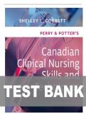 TEST BANK FOR Perry & Potter's Canadian Clinical Nursing Skills and Techniques&comma; 2nd Edition by Shelley Cobbett ISBN&colon;9780323827447 COMPLETE GUIDE ALL CHAPTERS COVERED 100&percnt; VERIFIED A&plus; GRADE ASSURED&excl;&excl;&excl;&excl;&excl;&excl;NEW LATEST UPDATE&excl;&excl;&excl;&excl;&excl;