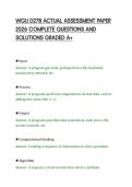 WGU D278 ACTUAL ASSESSMENT PAPER&NewLine;2026 COMPLETE QUESTIONS AND&NewLine;SOLUTIONS GRADED A&plus;