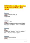UTA CP2 FNP Final Exam Questions and Answers Top Rated Latest Version
