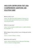 WGU D278 CERTIFICATION TEST 2026&NewLine;COMPREHENSIVE QUESTIONS AND&NewLine;SOLUTION GUIDE
