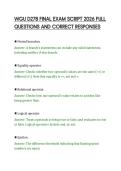 WGU D278 FINAL EXAM SCRIPT 2026 FULL&NewLine;QUESTIONS AND CORRECT RESPONSES