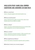 WGU D278 STUDY GUIDE 2026 VERIFIED&NewLine;QUESTIONS AND ANSWERS OUTLINE PACK