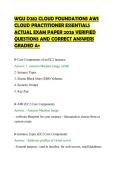 WGU D282 CLOUD FOUNDATIONS AWS&NewLine;CLOUD PRACTITIONER ESSENTIALS&NewLine;ACTUAL EXAM PAPER 2026 VERIFIED&NewLine;QUESTIONS AND CORRECT ANSWERS&NewLine;GRADED A&plus;