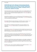 ACAAI Review for the Allergy & Immunology Boards &NewLine;PREP EXAM 2026&sol;2027 LATEST EXAM TESTBANK UNDER NEW &NewLine;GUIDELINE 450 QUESTIONS AND CORRECT ANSWERS PERFECT &NewLine;TO PASS 2026  ACAAI TEST EXAM