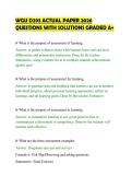 WGU D293 ACTUAL PAPER 2026&NewLine;QUESTIONS WITH SOLUTIONS GRADED A&plus;