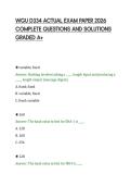 WGU D334 ACTUAL EXAM PAPER 2026&NewLine;COMPLETE QUESTIONS AND SOLUTIONS&NewLine;GRADED A&plus;