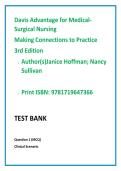 Davis Advantage for Medical-Surgical Nursing 3rd Edition Test Bank Exam Prep