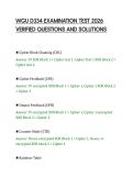 WGU D334 EXAMINATION TEST 2026&NewLine;VERIFIED QUESTIONS AND SOLUTIONS