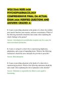 WGU D345 NURS 6438&NewLine;PSYCHOPHARMACOLOGY&NewLine;COMPREHENSIVE FINAL OA ACTUAL&NewLine;EXAM 2026 VERIFIED QUESTIONS AND&NewLine;ANSWERS GRADED A&plus;