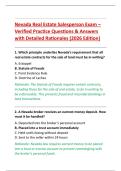 Nevada Real Estate Salesperson Exam &ndash; &NewLine;Verified Practice Questions & Answers &NewLine;with Detailed Rationales &lpar;2026 Edition&rpar;