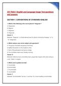 ATI TEAS 7 English and Language Usage Test questions &NewLine;and answers