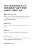 WGU D352 2026 DIGITAL HEALTH&NewLine;SYSTEMS REVIEW PAPER ANSWERS&NewLine;COMPLETE LEARNING PACK
