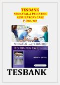 Updated&sol;Latest Neonatal and Pediatric Respiratory Care 5th Edition Brian K&period; Walsh Test Bank Comprehensive Examination Questions and Answers Study Guide for Neonatal Nursing Pediatric Respiratory Care Neonatal Intensive Care NICU Respiratory Therapy Pediat