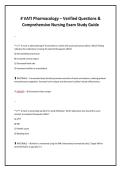 &num; VATI Pharmacology &ndash; Verified Questions & &NewLine;Comprehensive Nursing Exam Study Guide