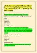 ATI PN Pharmacology Level 3 Proctored Exam &NewLine;Prep Document 2026&sol;2027 &vert; Practical Nursing &NewLine;Pharmacology