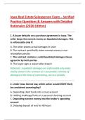 Iowa Real Estate Salesperson Exam &ndash; Verified &NewLine;Practice Questions & Answers with Detailed &NewLine;Rationales &lpar;2026 Edition&rpar; 