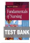 TEST BANK FOR Fundamentals of Nursing 12th Edition by Patricia A&period; Potter&comma; Anne G&period; Perry&comma; Stockert&comma; Hall&comma; Ostendorf ISBN&colon; 9780443124068 COMPLETE GUIDE ALL CHAPTERS COVERED WITH RATIONALES 100&percnt; VERIFIED A&plus; GRADE ASSURED&excl;&excl;&excl;&excl;&excl;NEW LATEST UPDATE&excl;&excl;&excl;&excl;&excl;