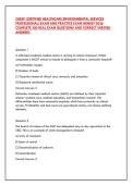 CHESP &lpar;CERTIFIED HEALTHCARE ENVIRONMENTAL SERVICES &NewLine;PROFESSIONAL&rpar; EXAM AND PRACTICE EXAM NEWEST 2026 &NewLine;COMPLETE 300 REAL EXAM QUESTIONS AND CORRECT VERIFIED &NewLine;ANSWERS