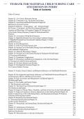 Updated&sol;Latest Perry Maternal Child Nursing Care 6th Edition Test Bank Comprehensive Examination Questions and Answers Study Guide for Maternal Nursing Pediatric Nursing Obstetric Care Neonatal Nursing Family-Centered Care Pregnancy Labor Delivery Postpar