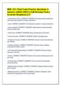 BIOL 251 Final Exam Practice Questions &&NewLine;Answers &lpar;2026&sol;2027&rpar; &vert; Full Revision Pack &vert;&NewLine;Accurate Responses &vert; A&plus;